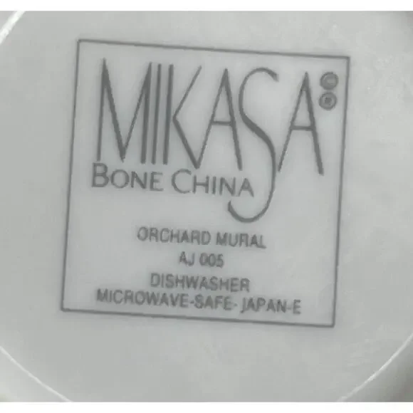 Mikasa Orchard Mural Teacup Cup & Saucer & Salad Plate 3-pc Set Luncheon - Picture 2 of 12